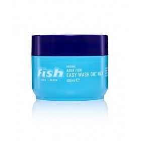 Fish Original Aqua Fish Easy Wash Out Wax, Sculpt Shape and Mould, Medium Hold, Gloss Finish, Fine Hair, Cruelty Free and Veg