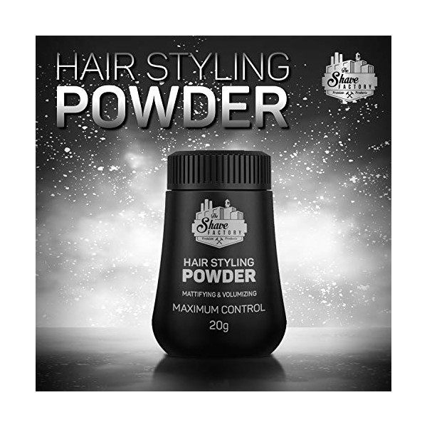 The Shave Factory Poudre coiffante pour cheveux 20 g Noir Cires coiffantes