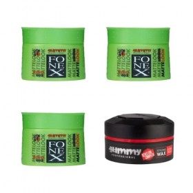 Fonex Gummy Styling Wax Ultra Hold Lot de 3 flacons de cire coiffante mate 100 ml Cires coiffantes