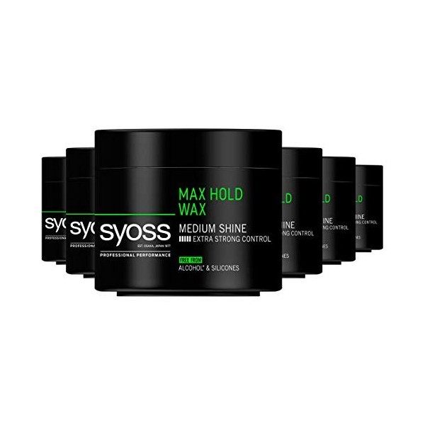 Syoss Max Hold Wax 150 ml Lot de 6 Cires coiffantes