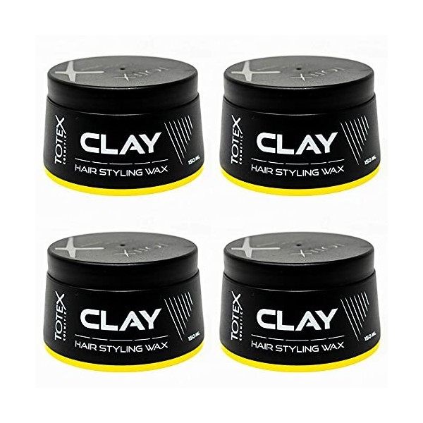 Totex Hair Styling Wax 150ml 4er Pack Clay Cires coiffantes
