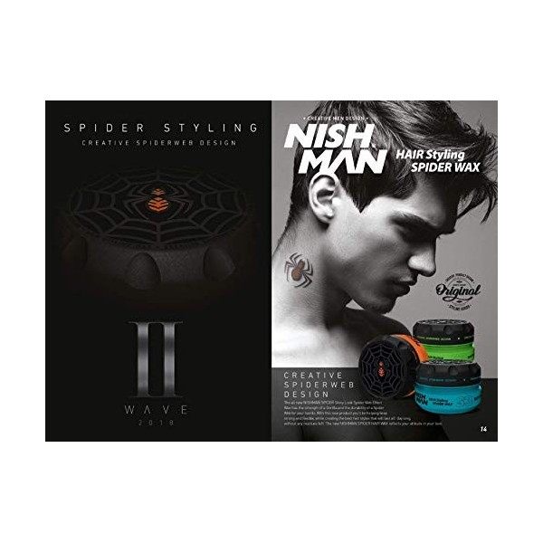 Nishman cire coiffante pour cheveux spider créative design 150 ml Cires coiffantes