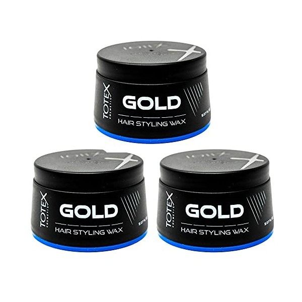 Totex GOLD Hair Styling Wax I Cire Coiffante Or I Cire coiffante parfumée vintage I aspect cheveux brillants et naturels I co