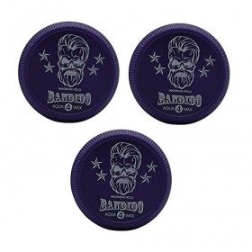 Bandido Aqua Hard Wax Violetta - Lot de 3 pots de cire pour cheveux Cires coiffantes