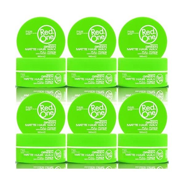 RedOne Cire Mat Coiffante Verte 150 ml | Effet Mat | Sans Brillant | Cire | Tenue Ultra-Forte | Cire Coiffante pour Hommes et