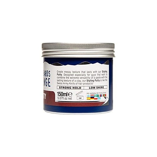 The Bluebeards Revenge, Vegan Styling Putty, For Messy Matte Styles, 150ml Cires coiffantes