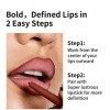 Rouge Lèvres Bio Marron Crayon à lèvres lisse imperméable à leau longue durée antiadhésif tasse velours rouge à lèvres cadea