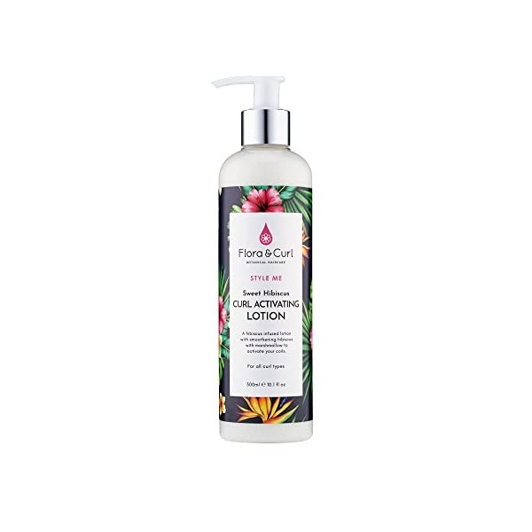 Flora & Curl Sweet Hibiscus Curl Activateur Lotion pour cheveux crépus et bouclés 300 ml