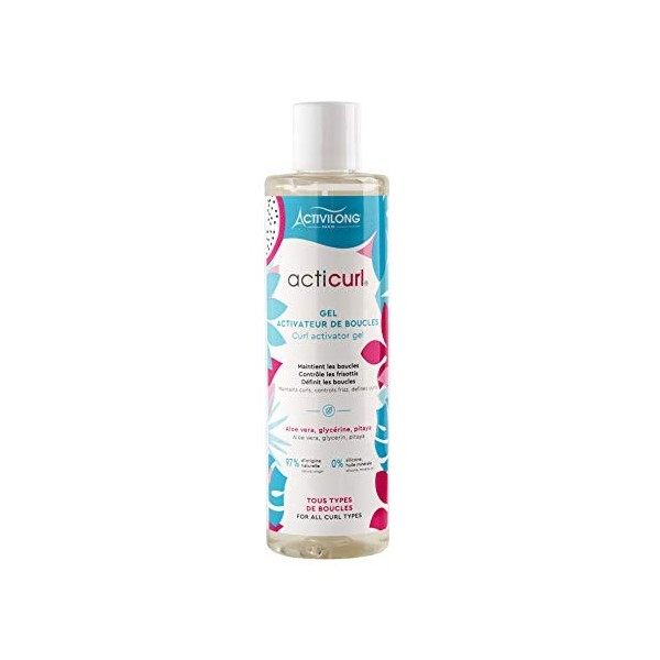 Gel Activateur de Boucles Cheveux Ondulés et Bouclés Activilong Acticurl Aloe Vera Glycérine Pitaya 260 ml