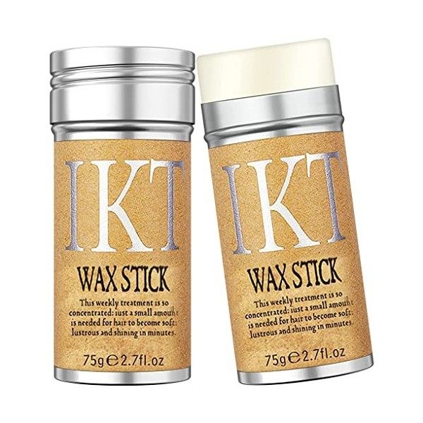 AnWoor Hair Wax Stick, pommade coiffante pour perruques, cheveux rebelles, frisés, cheveux de bébé 1 pièce 75g