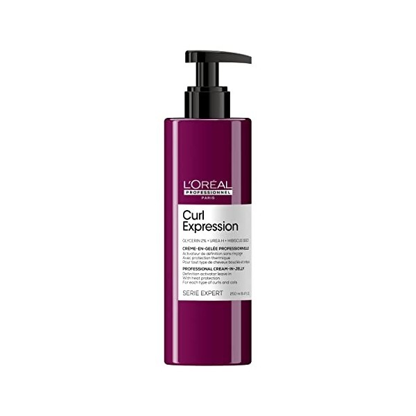 LOréal Professionnel, Crème-en-Gelée Coiffante, Cheveux Bouclés à Crépus, Hydrate & Structure les Boucles, Anti Frisottis, T