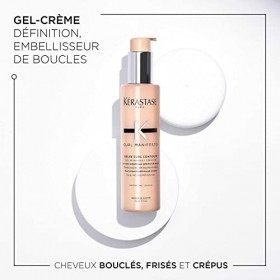 Kérastase, Curl Manifesto Gel-Crème Embellisseur de Boucles, Hydratation & Définition, Pour Cheveux Bouclés, Frisés & Crépus,