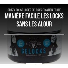 Crazy Pouss Locks Gelocks Fixation Forte Noire , 300 Ml Lot De 1 