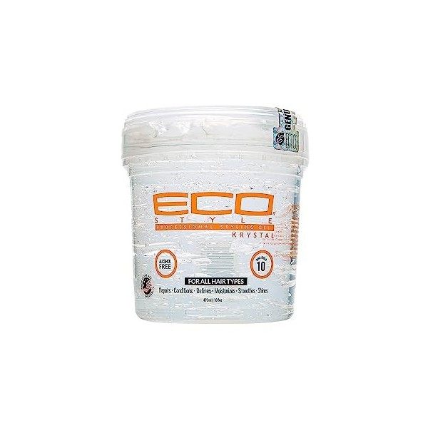 Ecoco - Eco Style Gel - Krystal - Pour Tous les Types de Cheveux - Définit - Ajoute du Corps et de la Brillance - Tenue Maxim