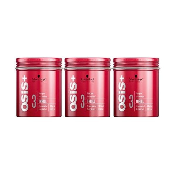 Osis Thrill Fibre Gum 100ml 3 Pack !!! by Osis Thrill Fibre Gum