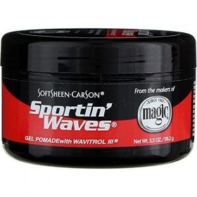 Doux Sportin Waves sont 99,2&nbsp;gram Gel Pommade/Wavitrol Pot 103ml lot de 3 