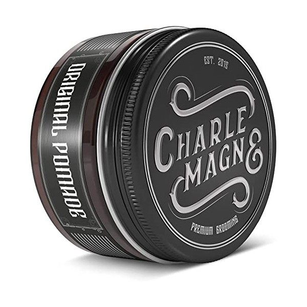 OG Pomade à base deau de Charlemagne - Brillance parfaite - Fixation forte et idéale - Cire coiffante pour hommes - Pommade 