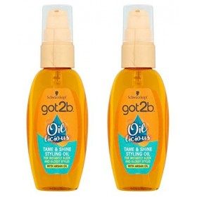 2 X Schwarzkopf Got2b Oil-Licious Styling Oil- 50ml by Schwarzkopf