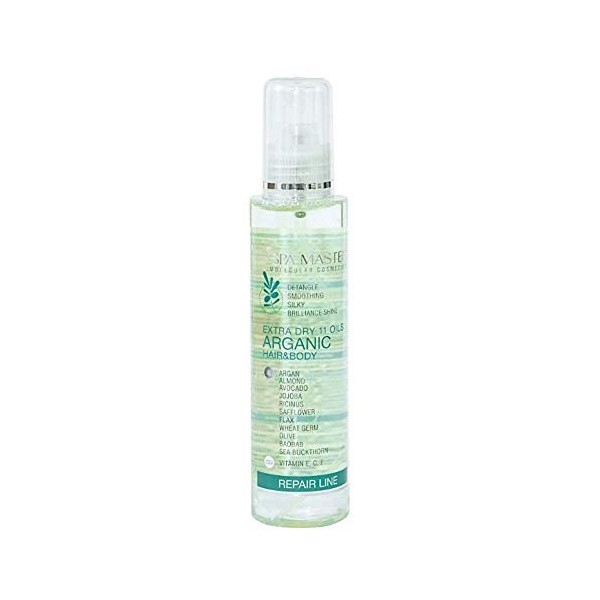 Huile de soin pour le corps et cheveux extra sec"11 Huiles", de 135 ml Ligne de réparation de Cosmetic Molecular Spa Master