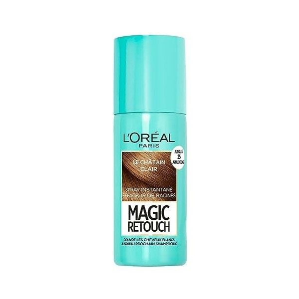 LOréal Paris Spray Instantané Correcteur de Racines & Cheveux Blancs - Magic Retouch - Châtain Clair - 75 ml