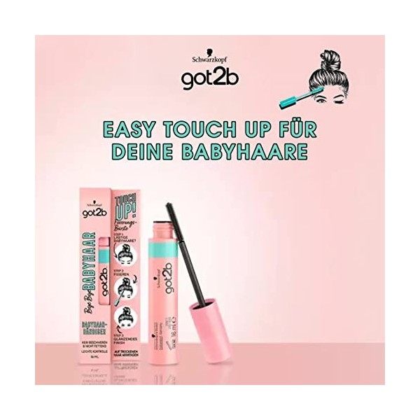 got2b Schwarzkopf Bye Bye Baby Hair, produit de finition pour petit cheveux, mascara, 16 ml