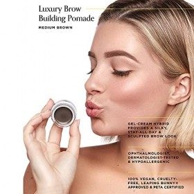 Arches & Halos Luxury Brow Building Pomade - Neutral Brown - Tinting Brow Definer for Sculpting and Shaping Eyebrows - Soft, 