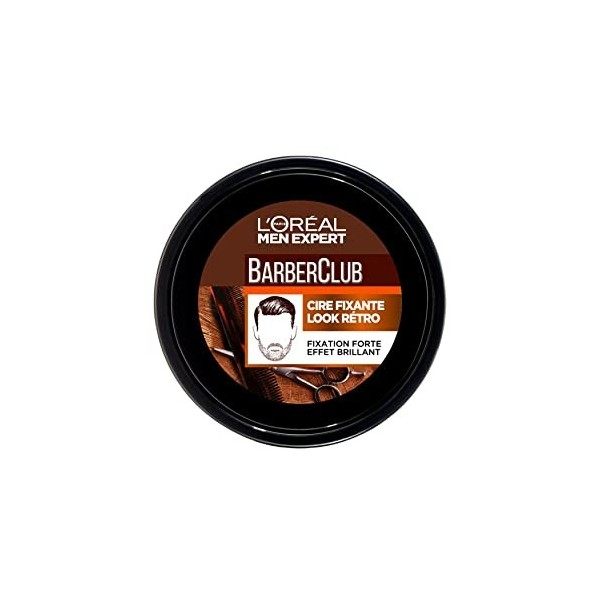 LOréal Men Expert - BarberClub - Cire Fixante Look Rétro - Fixation Forte & Effet Brillant - 75 ml