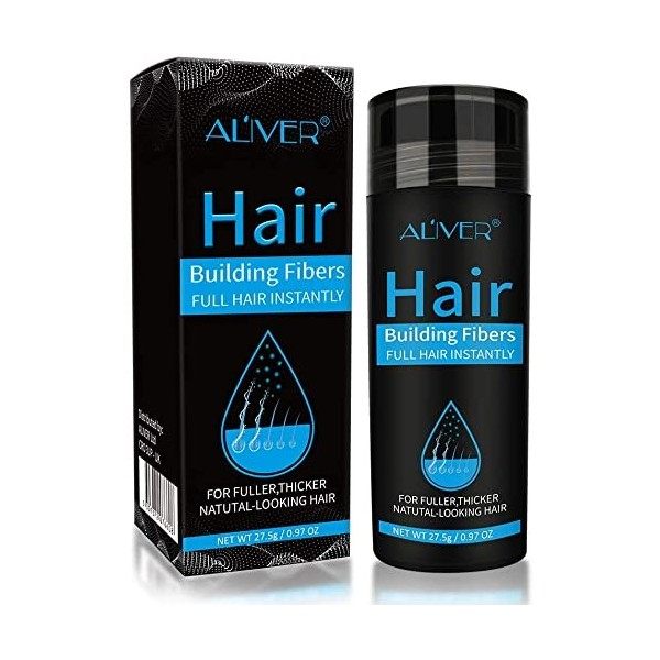 Fibres de renforcement des cheveux, Spray pour cheveux noirs, Spray pour cheveux complets instantanément, Spray pour cheveux 