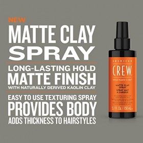 American Crew MATTE CLAY SPRAY Spray coiffant, texturisant, à largile, mat tenue moyenne 150 ml