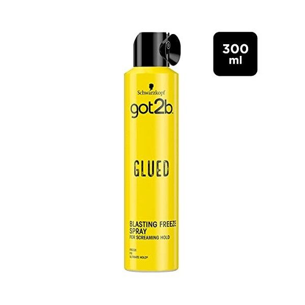 Schwarzkopf got2b Lot de 6 sprays de congélation à tenue forte jusquà 72 heures Végétalien sans silicone 300 ml