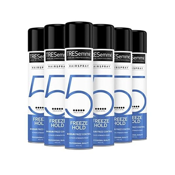 TRESemme Freeze Hold Lot de 6 sprays anti-frisottis 24 heures pour une finition ultime 400 ml