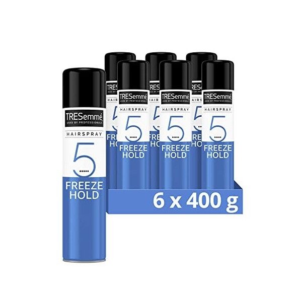 TRESemme Freeze Hold Lot de 6 sprays anti-frisottis 24 heures pour une finition ultime 400 ml