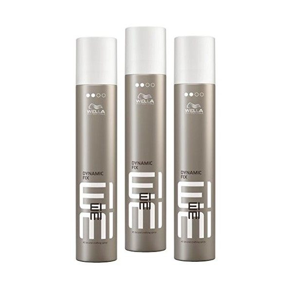 Spray Dynamic Fix Wella EIMI - Votre style de coiffure en 45 Secondes - Lot de 3 x 300 ml