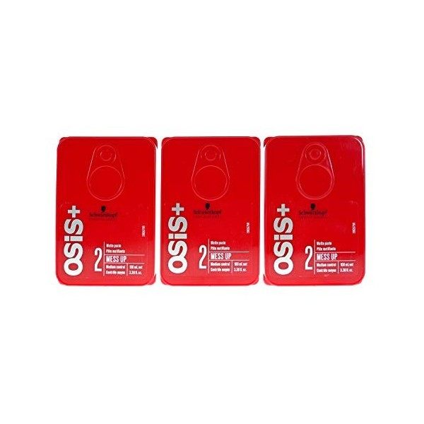 Schwarzkopf - Lot de 3 Echantillons de Gomme Matifiante - OSIS+ Mess Up - 100 ml