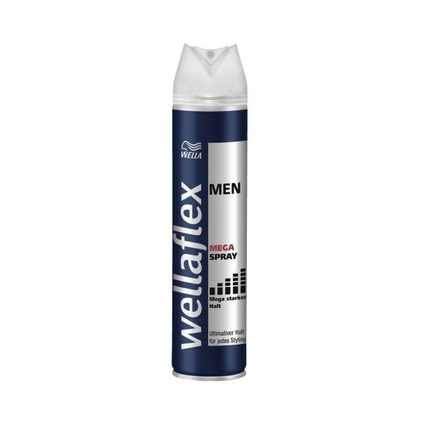 Wellaflex men Mega Force Lot de 6 flacons de spray pour cheveux 6 x 250 ml