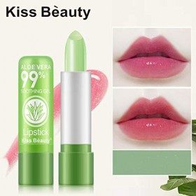 Aloin Long Change Lasting Hydratant Décoloration Température Lip Lipstick Crème Beurre De Karité Bio green, One Size 