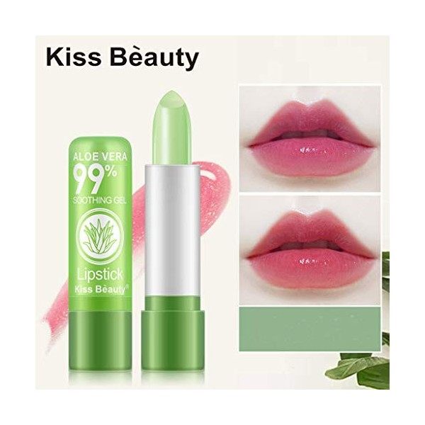 Aloin Long Change Lasting Hydratant Décoloration Température Lip Lipstick Crème Beurre De Karité Bio green, One Size 