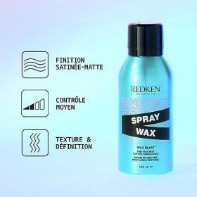 Redken, Cire de Finition en Spray, Fini Brillant Satiné, Effet Coiffé/Décoiffé, Pour Tous Types de Cheveux, Spray Wax, 150 ml