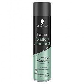 Schwarzkopf - Laque Cheveux - Fixation Ultra-Forte - Tenue & Resistance - Tenue 48H - Sèche Rapidement - S’élimine au Brossag