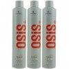 Schwarzkopf Osis Lot de 3 sprays pour cheveux – Freeze – Strong Hold – 500 ml