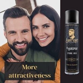 Laque pour hommes BartZart I Laque pour hommes 400 ml à tenue forte I Laque mate pour plus de volume I Produits coiffants dir