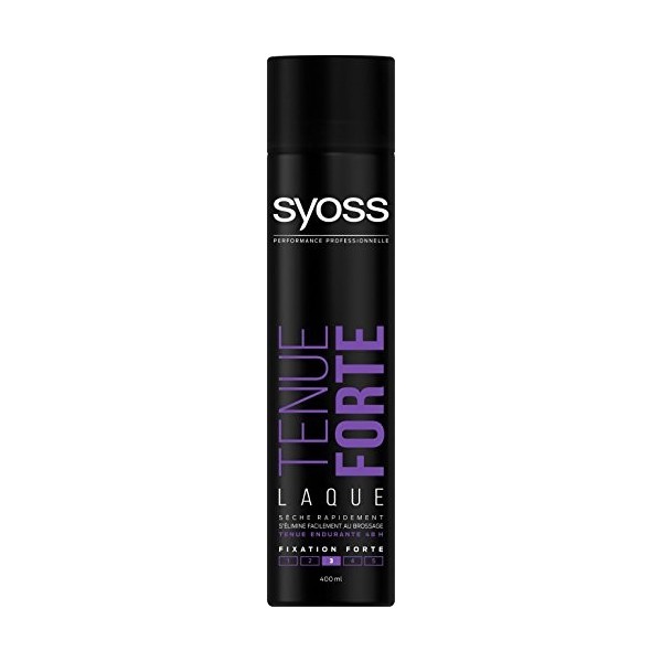 Syoss - Spray Laque Coiffant Tenue Forte - Tenue endurante 48h - Fixation forte - Aérosol 400 ml