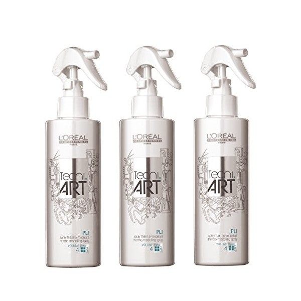 Tecni Art Loreal Professionnel Lot de 3 flacons de spray thermique 190 ml