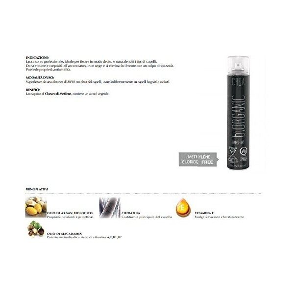 Maxxelle Créer - Laque pour cheveux forte avec alcool végétal, huile dargan et de macadamia 500ml 