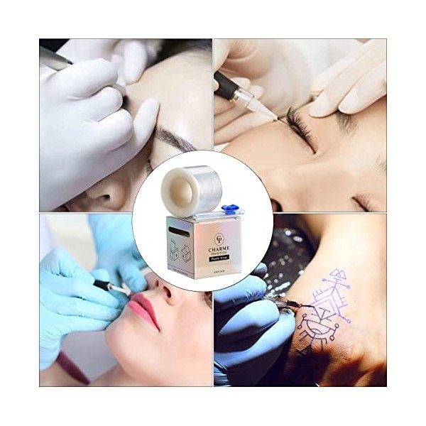 Charme Princesse Lot de 2 Pellicules Plastiques Jetables pour Tatouage des Sourcils Film Conservateur de 300 Mètres Fournitur