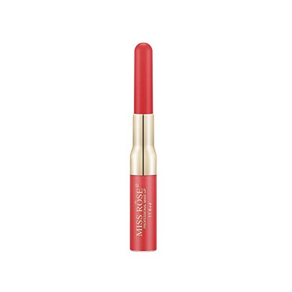 Maquillage Fille 6 Ans Bio Rouge à lèvres Lip Crayon Dual Pen Lasting Long Liner Makeup Lipstick Maquillage Coffret K, One S
