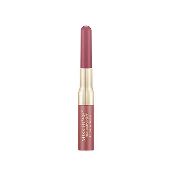 Maquillage Fille 6 Ans Bio Rouge à lèvres Lip Crayon Dual Pen Lasting Long Liner Makeup Lipstick Maquillage Coffret K, One S