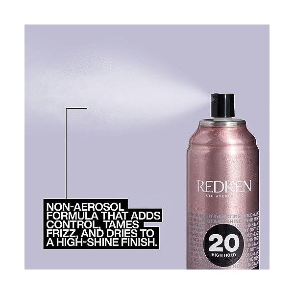 Redken, Spray Fixant Non-Aérosol Anti-Frisottis, Sans Résidus, Fini Brillant, Pour Tous Types de Cheveux, Spray Anti-Frizz, 2