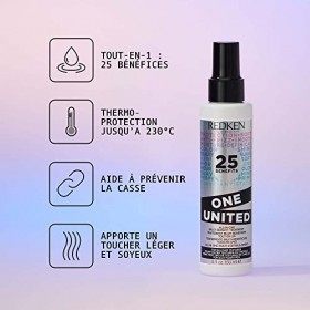 Redken, Duo Soin Sans-Rinçage & Spray Fixant pour Tous Types de Cheveux, Soin Multi-Bénéfices One United 150ml & Spray de Fin