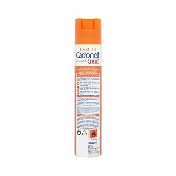 Cadonett Dop - Laque Maintien En Souplesse Longue Durée Triple Protection Pour Cheveux Secs - 300 ml - Lot de 2